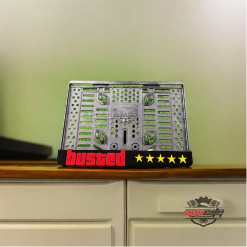 Busted 5 Yıldız Özel Tasarım Lüks Motosiklet Pleksi Plakalık